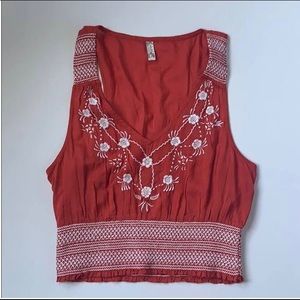 Free People embroidered Tank